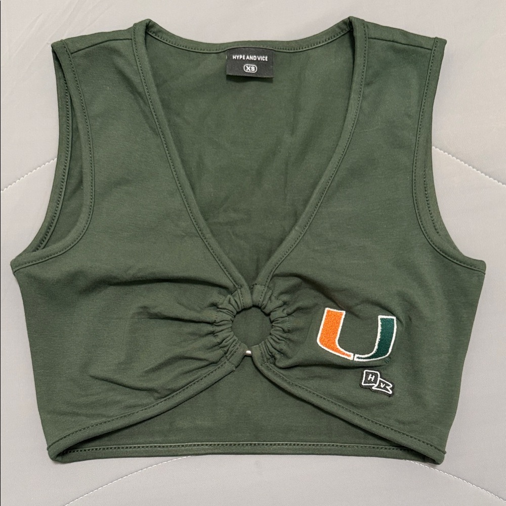 Olive Green Crop Top
